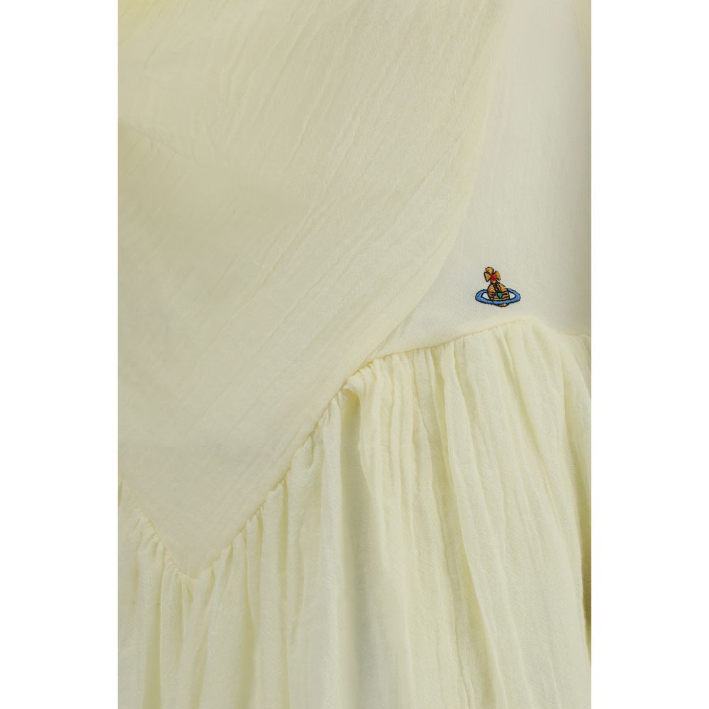 Vivienne Westwood Beige Cotton Casual Dress Vivienne Westwood