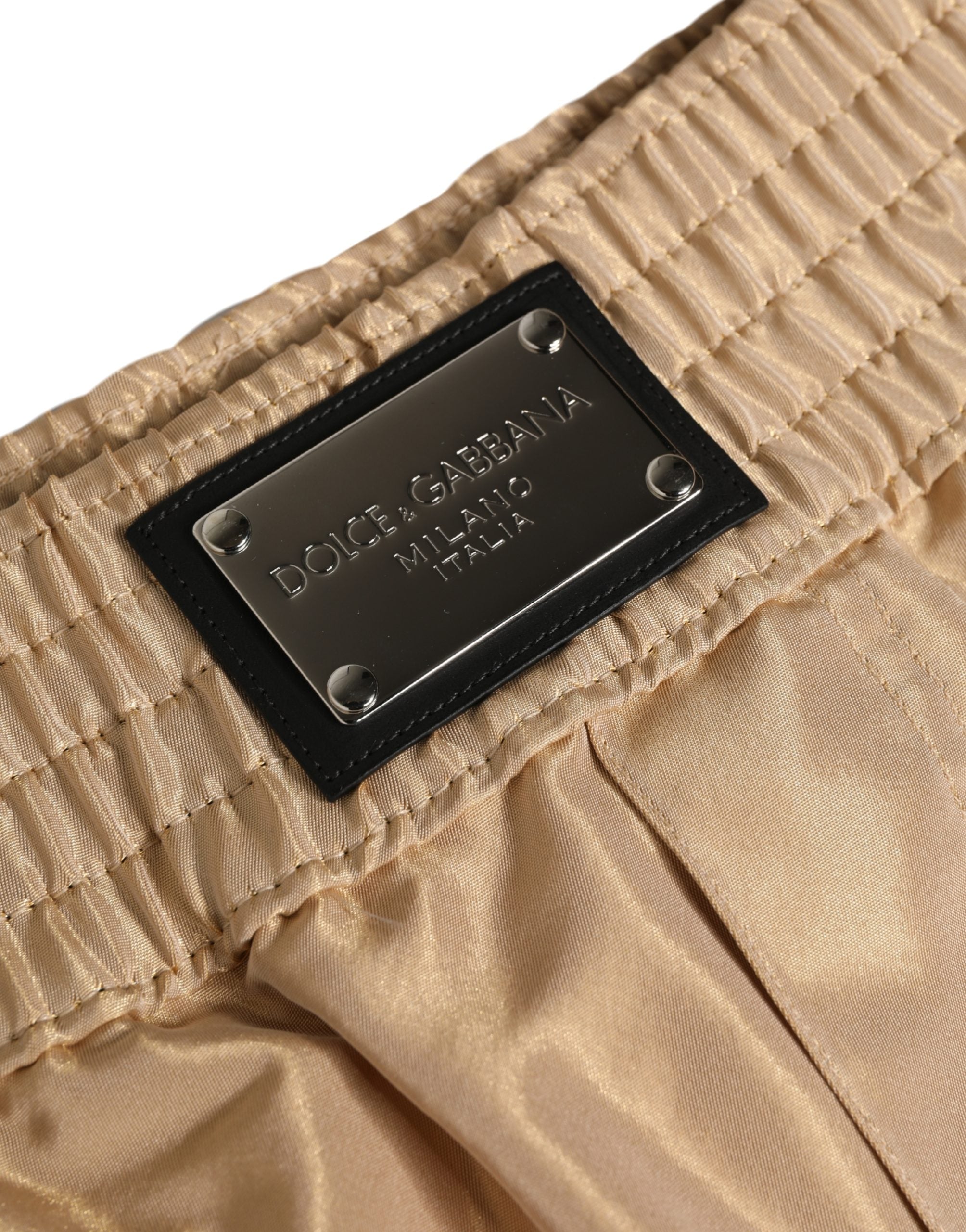 Dolce & Gabbana Beige Polyester Men Boxer Shorts Underwear Dolce & Gabbana