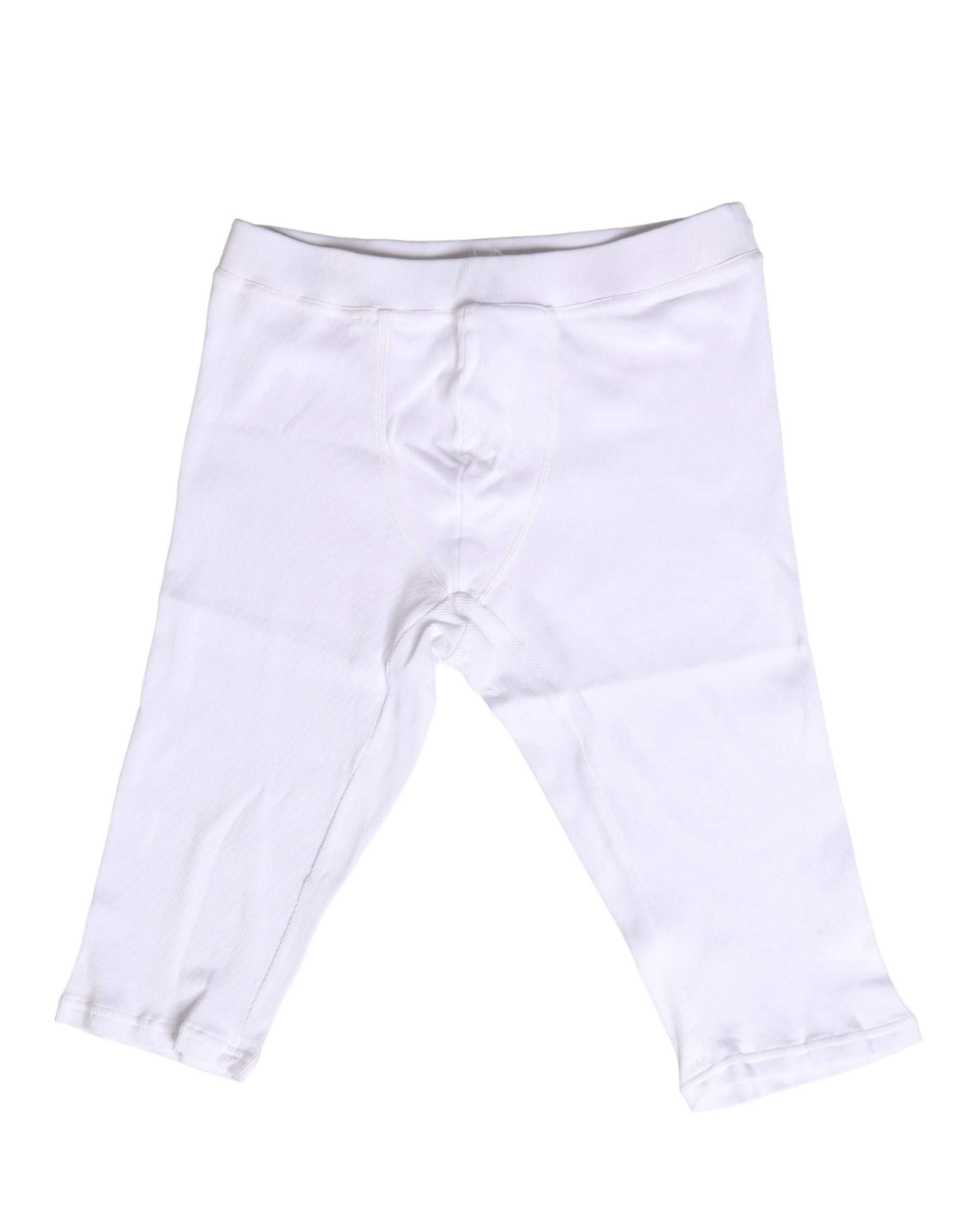 Dolce & Gabbana White Cotton Short Johns Men Pants Underwear Dolce & Gabbana