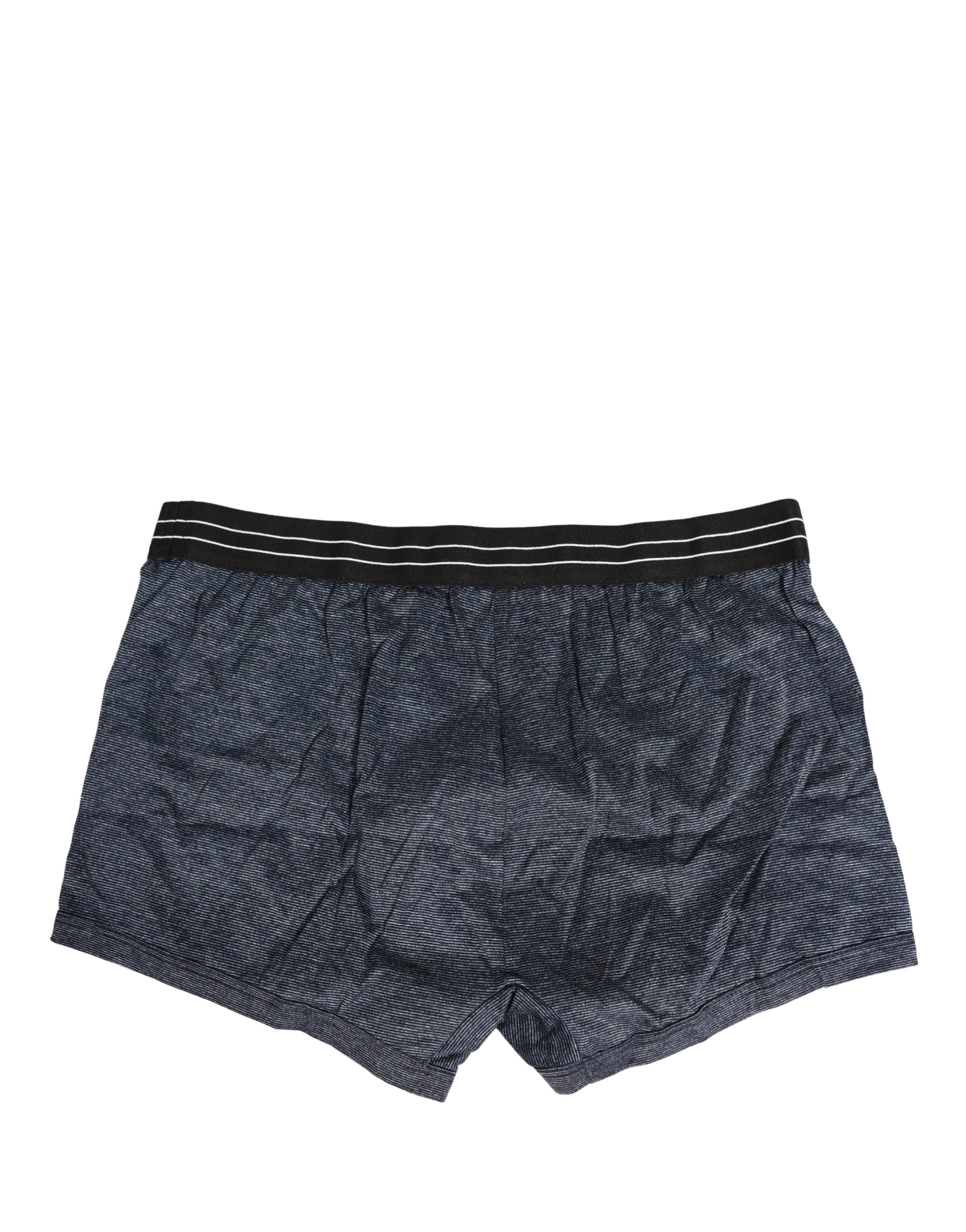 Dolce & Gabbana Dark Blue Logo Cotton Regular Boxer Underwear Dolce & Gabbana