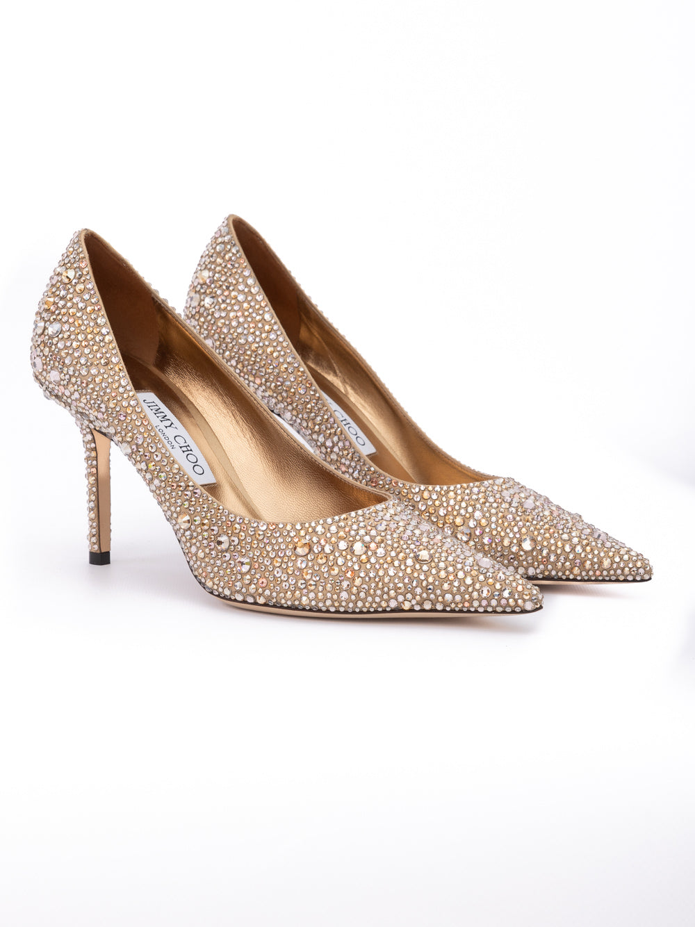 Jimmy Choo Light Bronze Crystal Love 85 Pumps Jimmy Choo