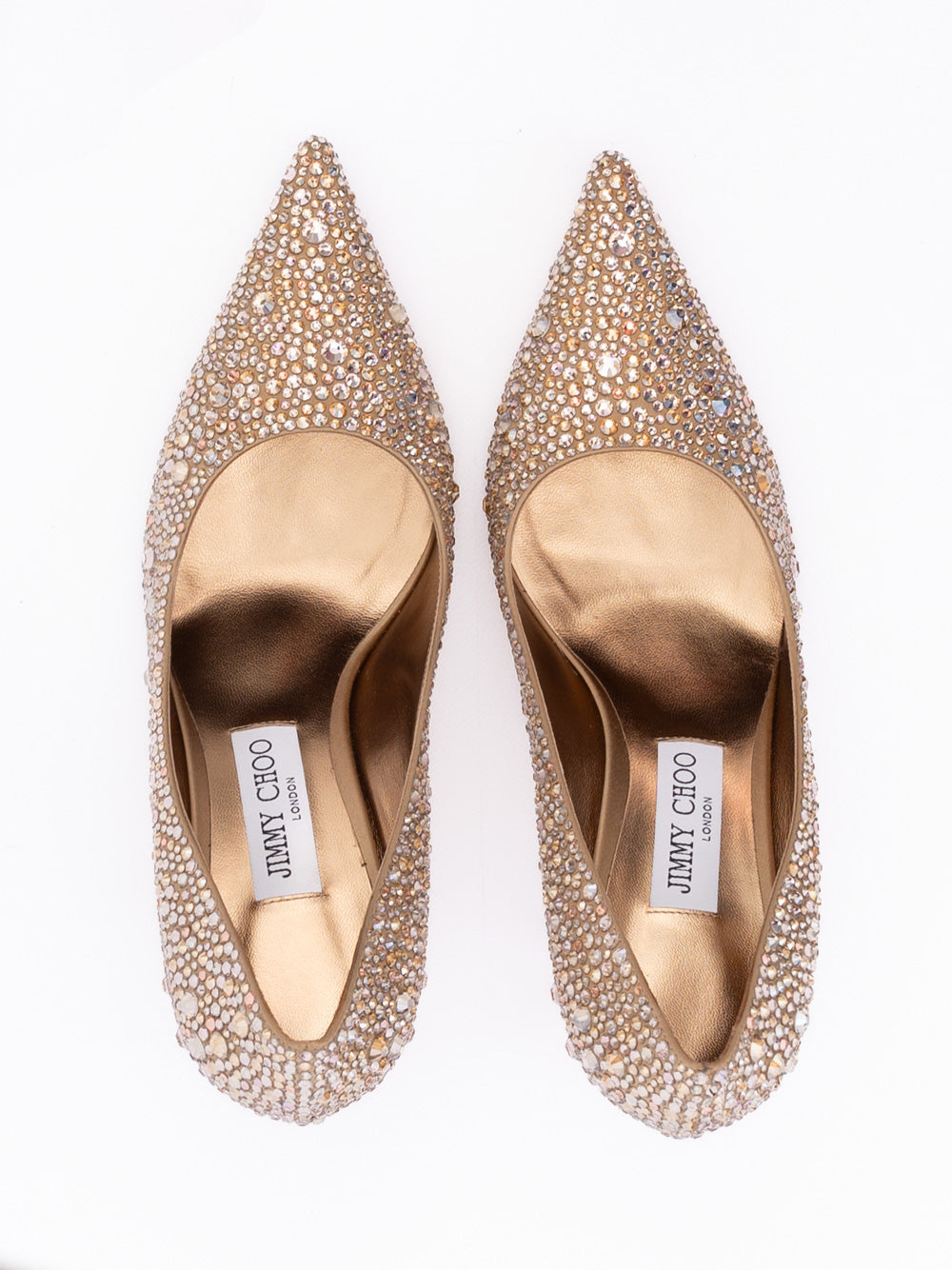 Jimmy Choo Light Bronze Crystal Love 85 Pumps Jimmy Choo