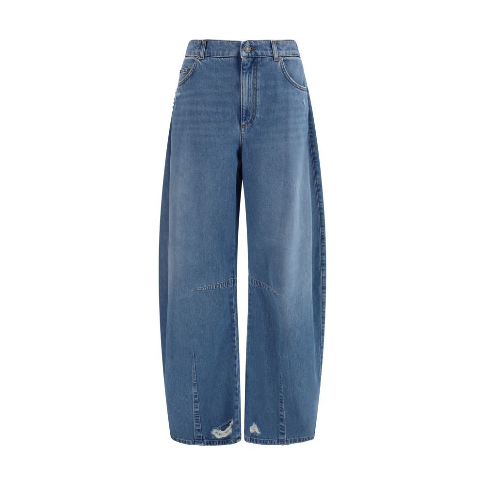 Dolce & Gabbana Blue Cotton Relaxed Fit Jeans Dolce & Gabbana