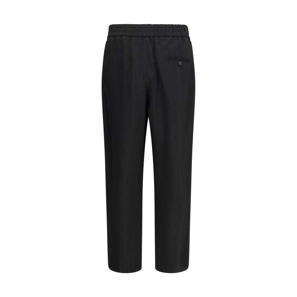Giorgio Armani Black Viscose Casual Pants Giorgio Armani