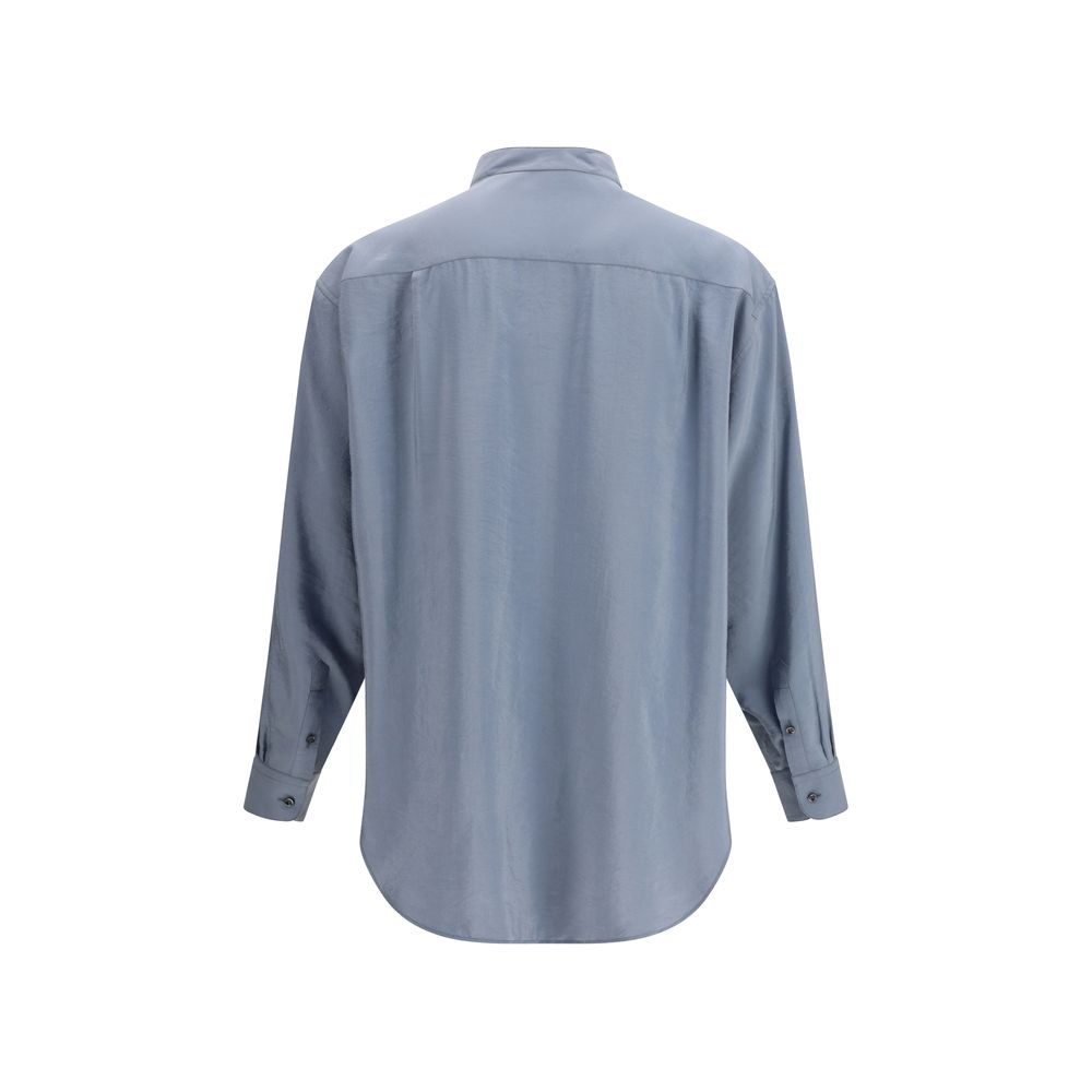 Giorgio Armani Gray Silk Shirt Giorgio Armani