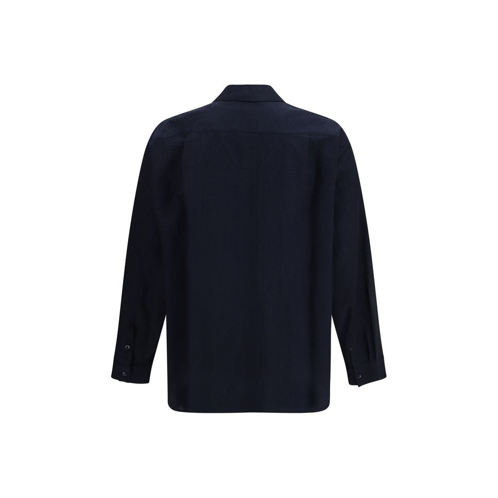 Giorgio Armani Blue Cotton Shirt Giorgio Armani