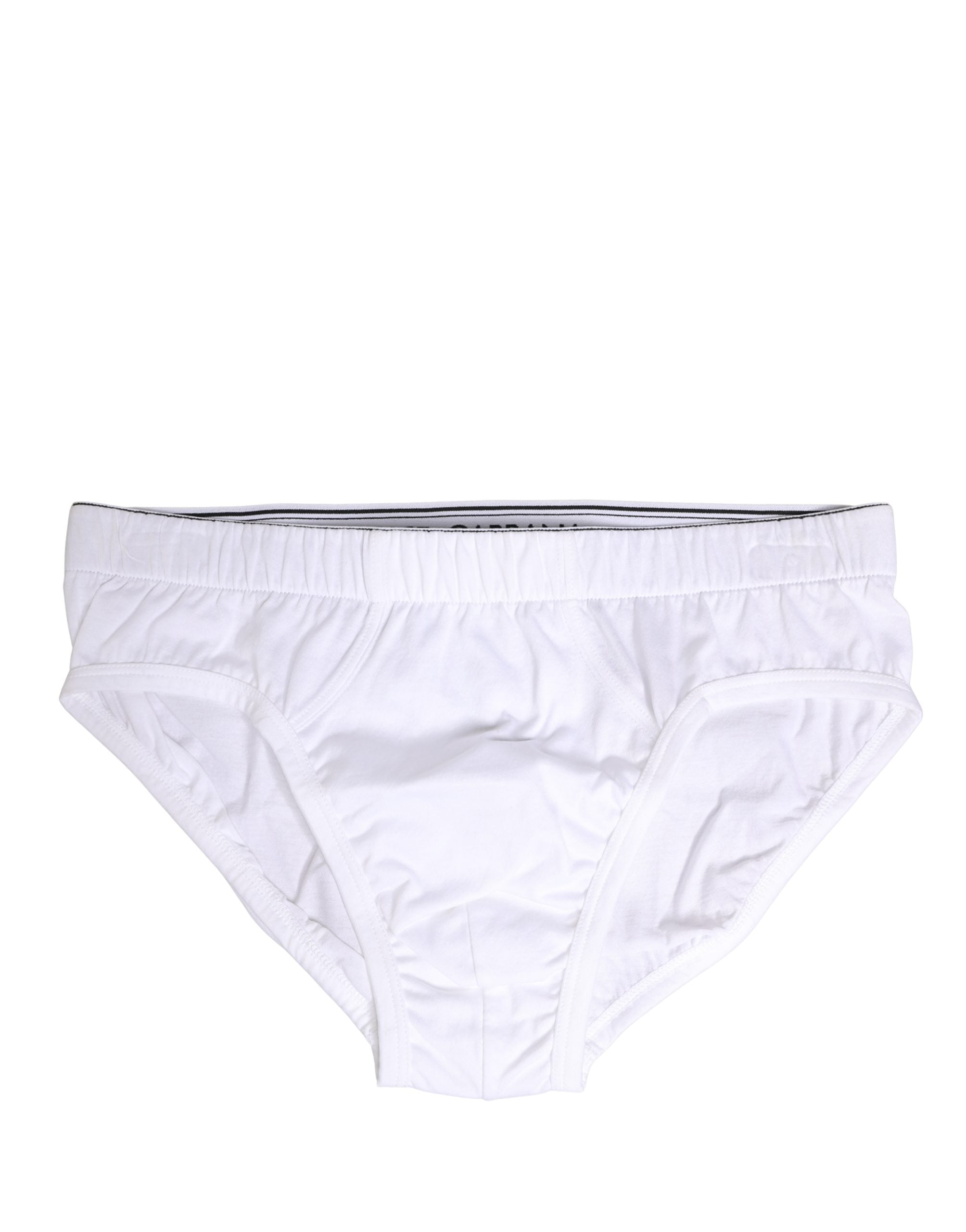 Dolce & Gabbana White Cotton Regular Men Midi Brief Underwear Dolce & Gabbana