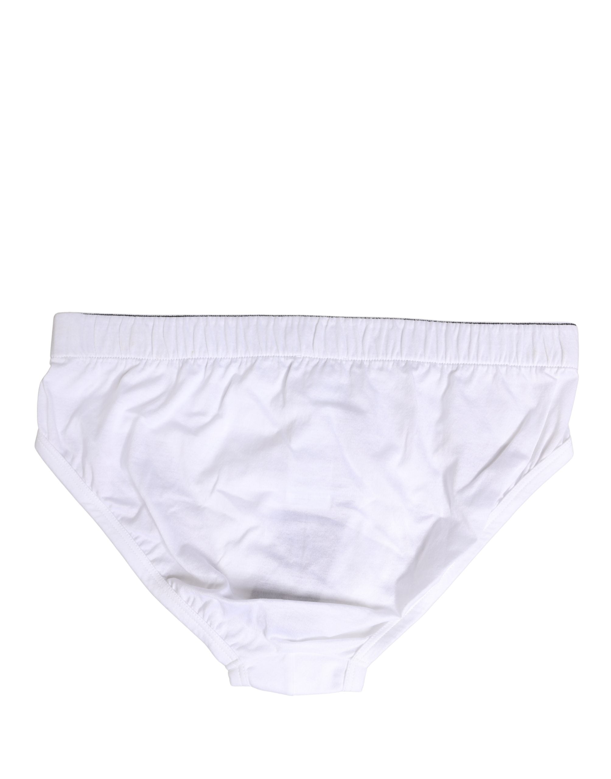 Dolce & Gabbana White Cotton Regular Men Midi Brief Underwear Dolce & Gabbana