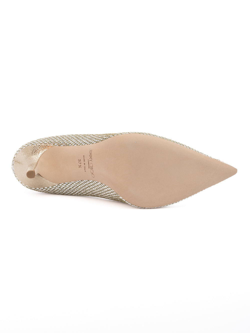 Jimmy Choo Gold Glitter Fabric Agnes Pumps Jimmy Choo