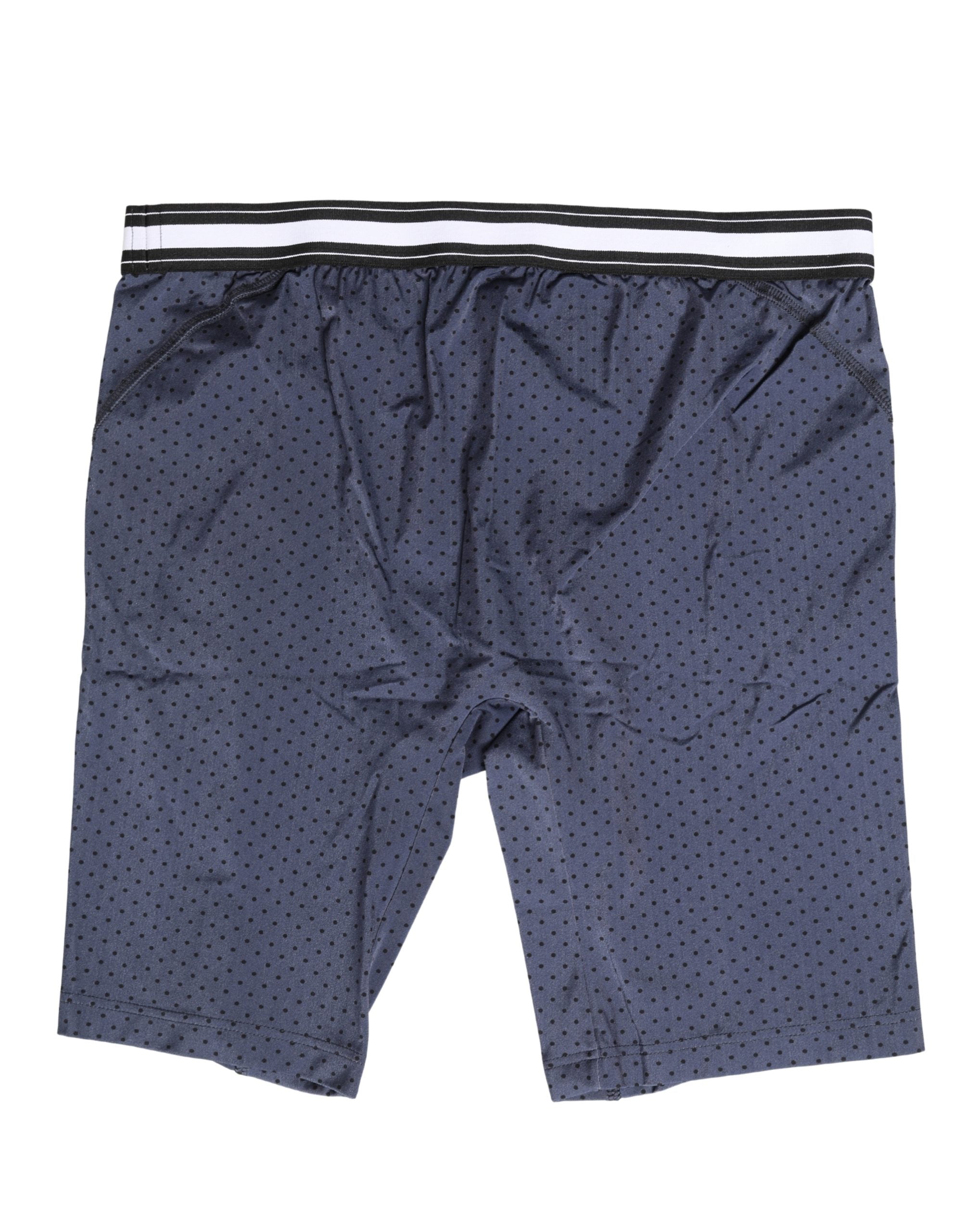 Dolce & Gabbana Dark Blue Polka Dots Men Bike Shorts Underwear Dolce & Gabbana