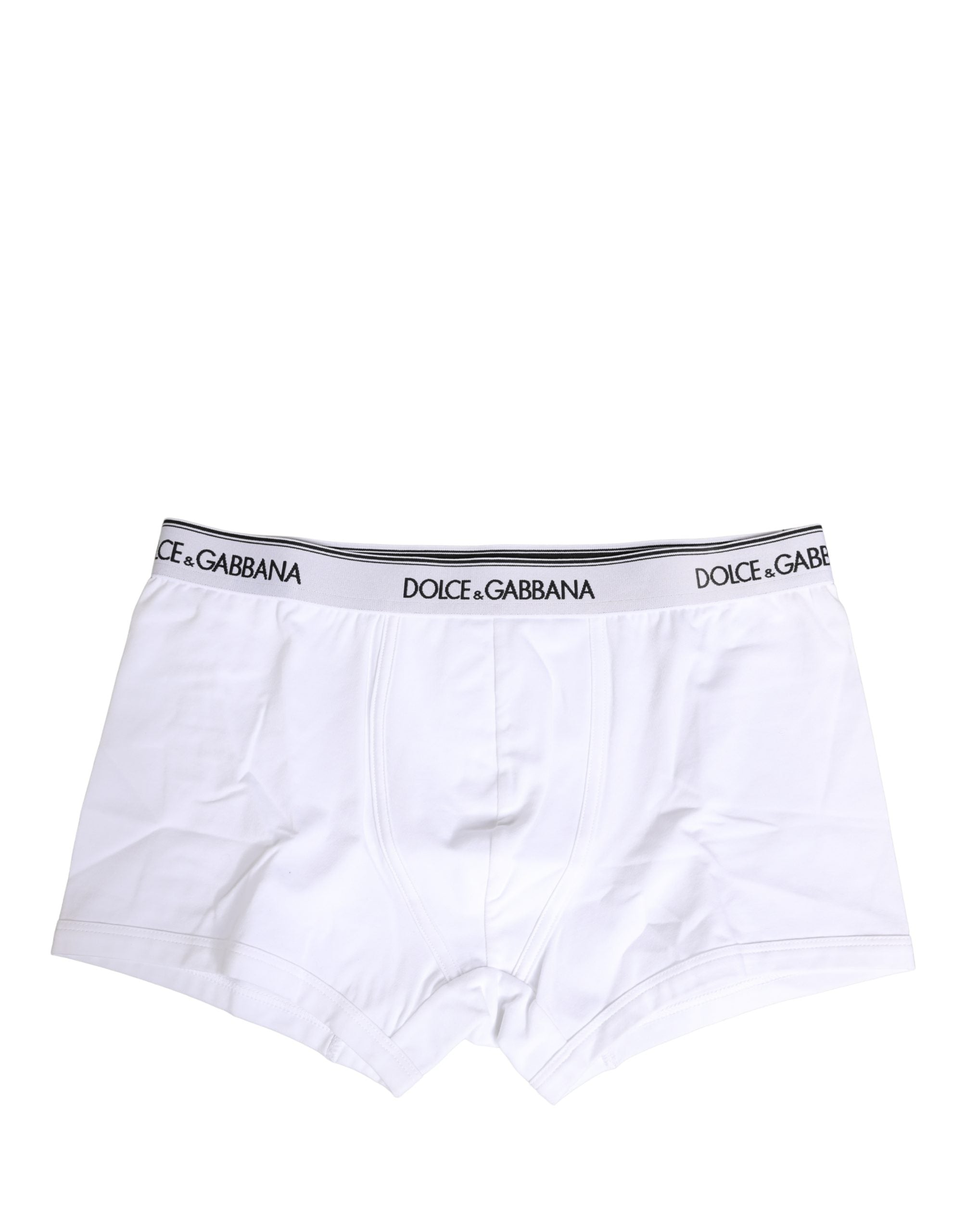Dolce & Gabbana White Logo Waistband Cotton Boxer Underwear Dolce & Gabbana