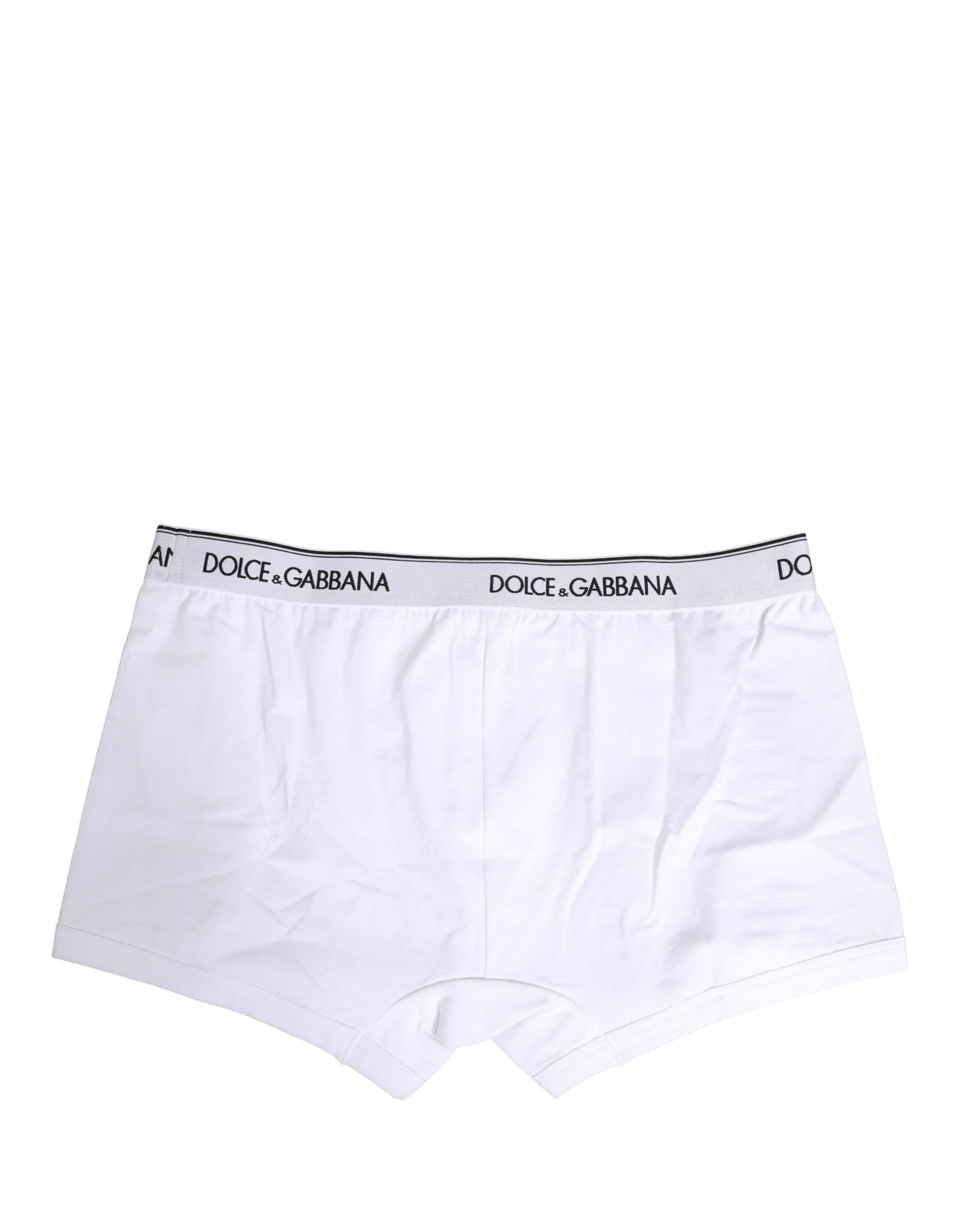 Dolce & Gabbana White Logo Waistband Cotton Boxer Underwear Dolce & Gabbana
