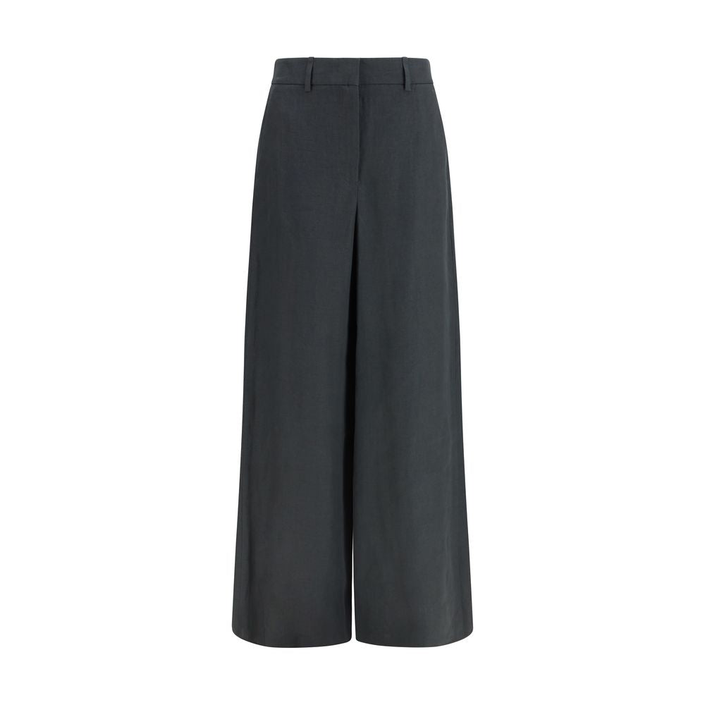 Giorgio Armani Gray Linen Casual Pants Giorgio Armani