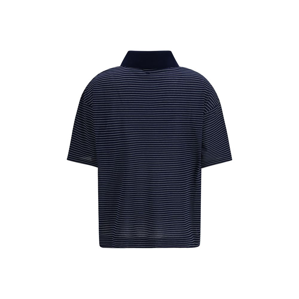 Ami Paris Blue Cotton Polo Shirt Ami Paris