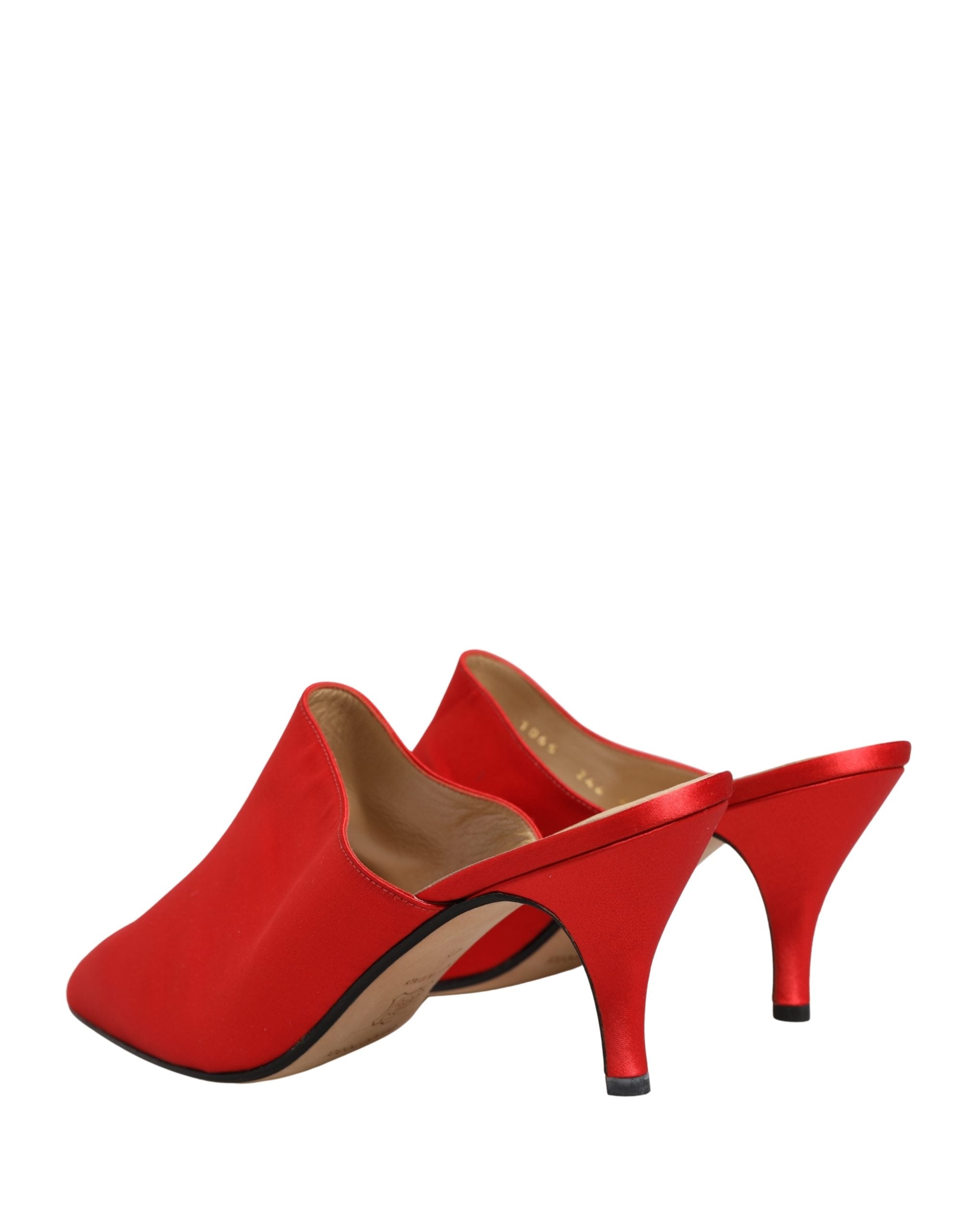Dolce & Gabbana Red Suede Heel Mule Shoes Dolce & Gabbana