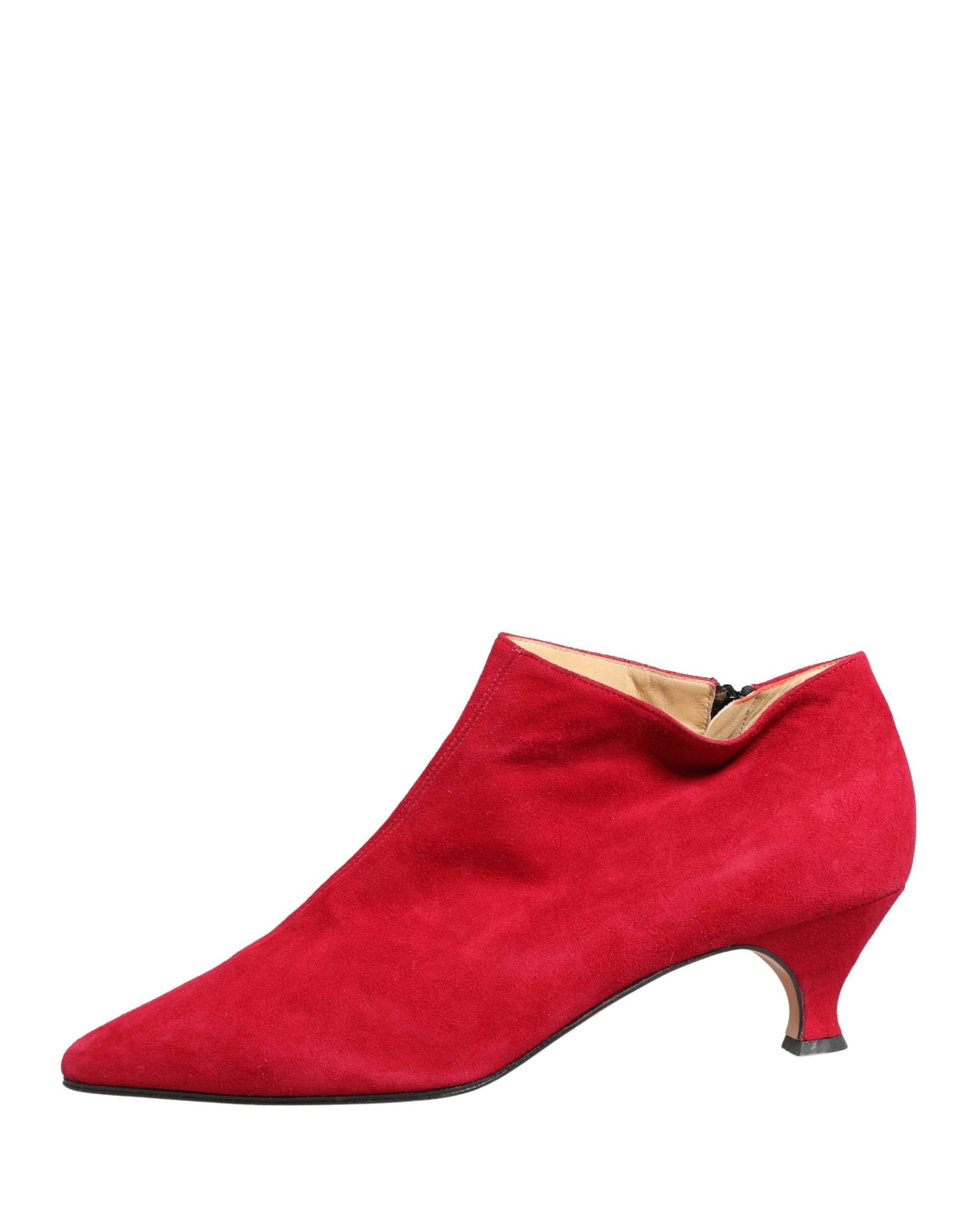 Dolce & Gabbana Red Suede Ankle Boots Shoes Dolce & Gabbana