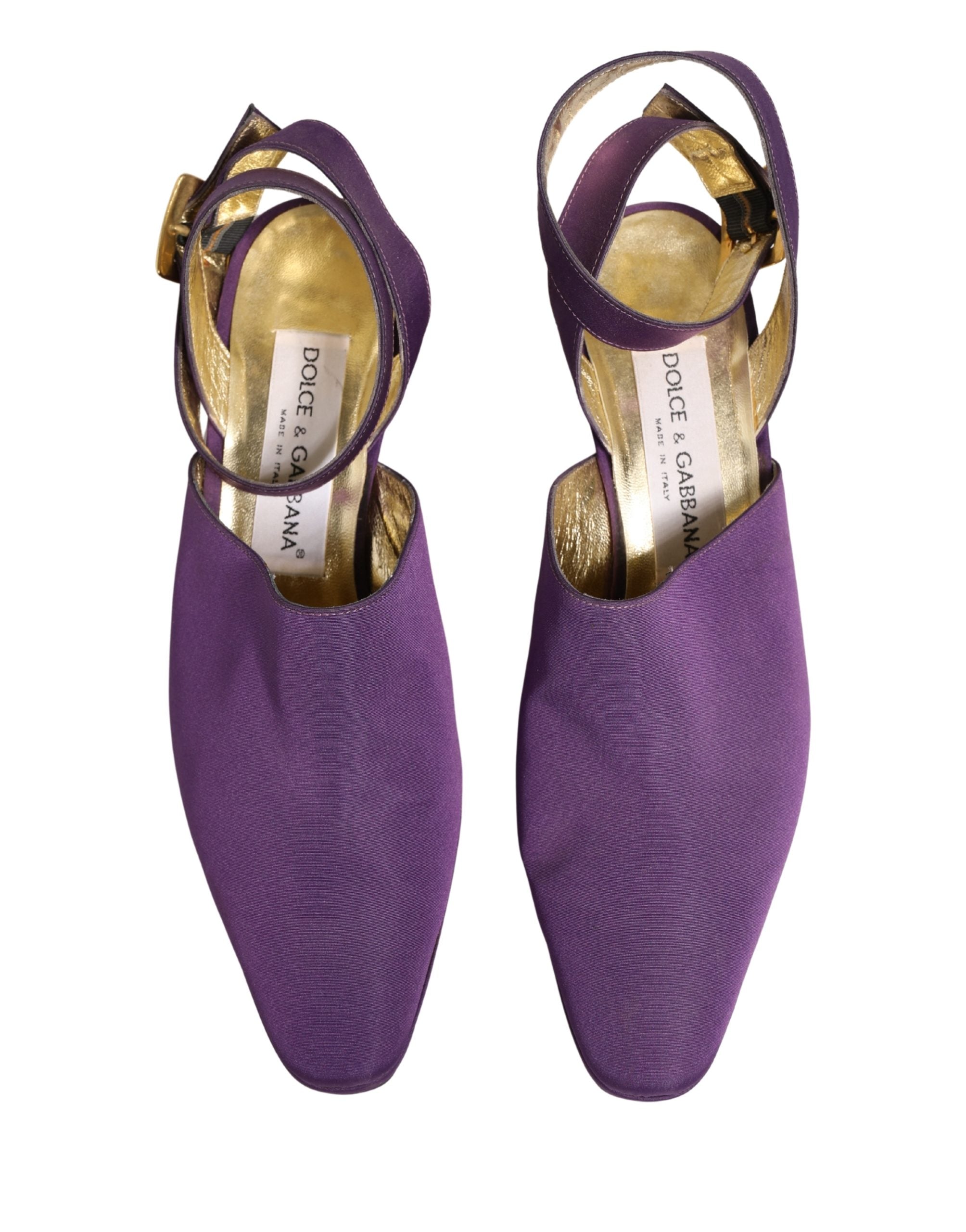 Dolce & Gabbana Purple Suede Sandals Shoes Dolce & Gabbana