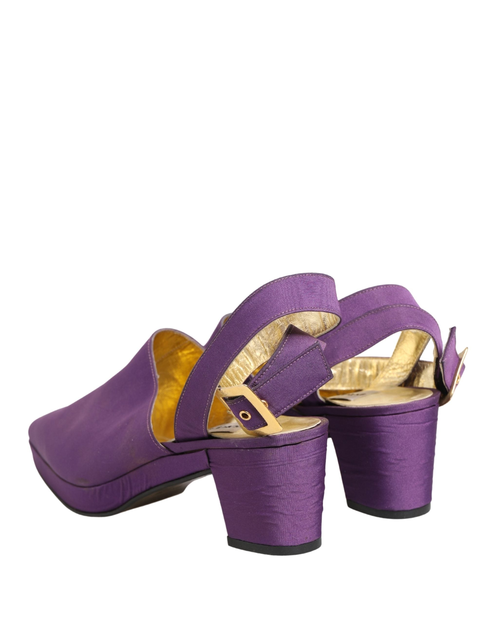 Dolce & Gabbana Purple Suede Sandals Shoes Dolce & Gabbana