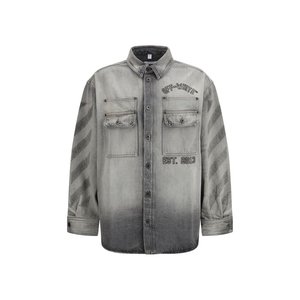 Off-White Gray Denim Shirt Off-White