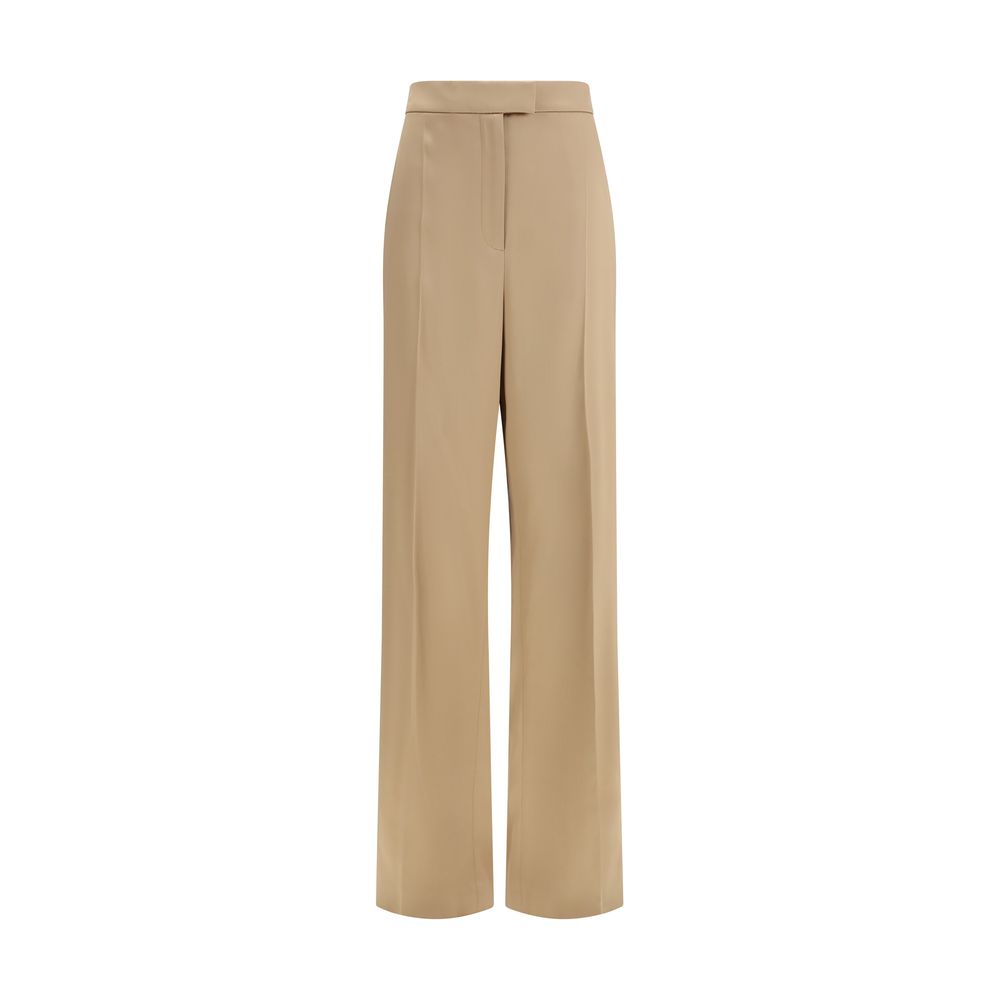 Valentino Garavani Beige Silk Dress Pants Valentino Garavani