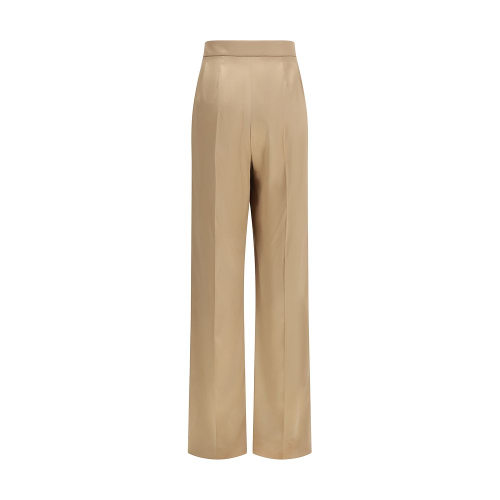 Valentino Garavani Beige Silk Dress Pants Valentino Garavani