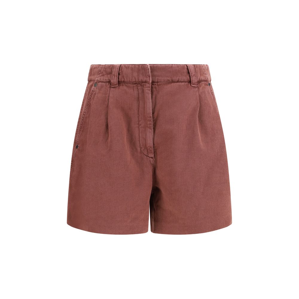 Brunello Cucinelli Brown Cotton Bermuda Shorts Brunello Cucinelli