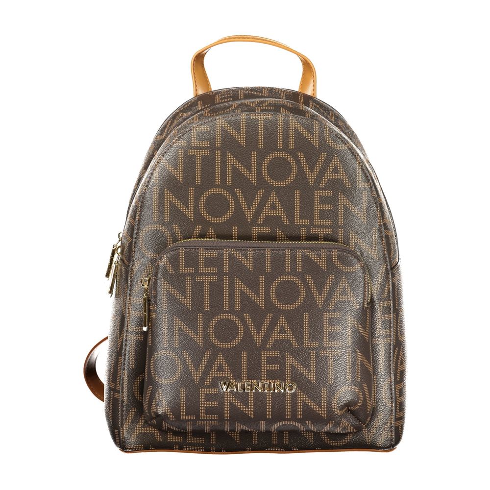 Mario Valentino Brown Polyurethane Womens Backpack Mario Valentino