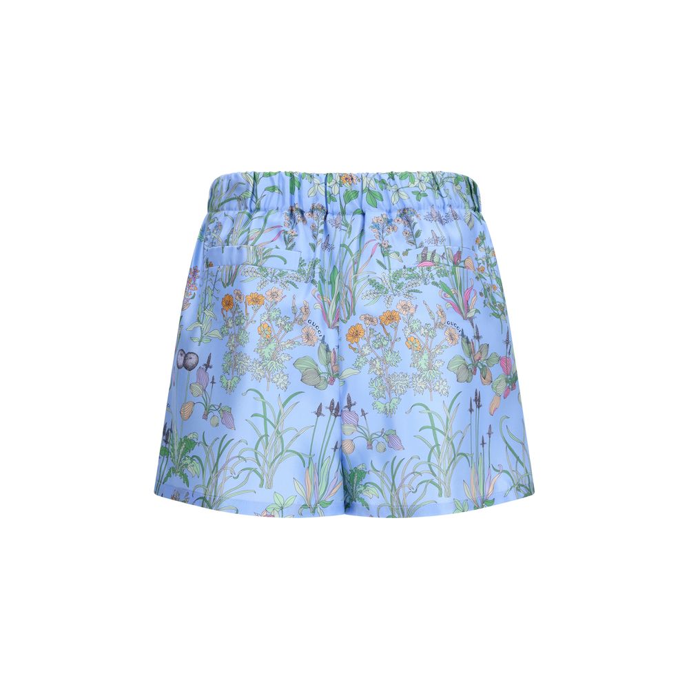 Gucci Blue Silk Bermuda Shorts Gucci