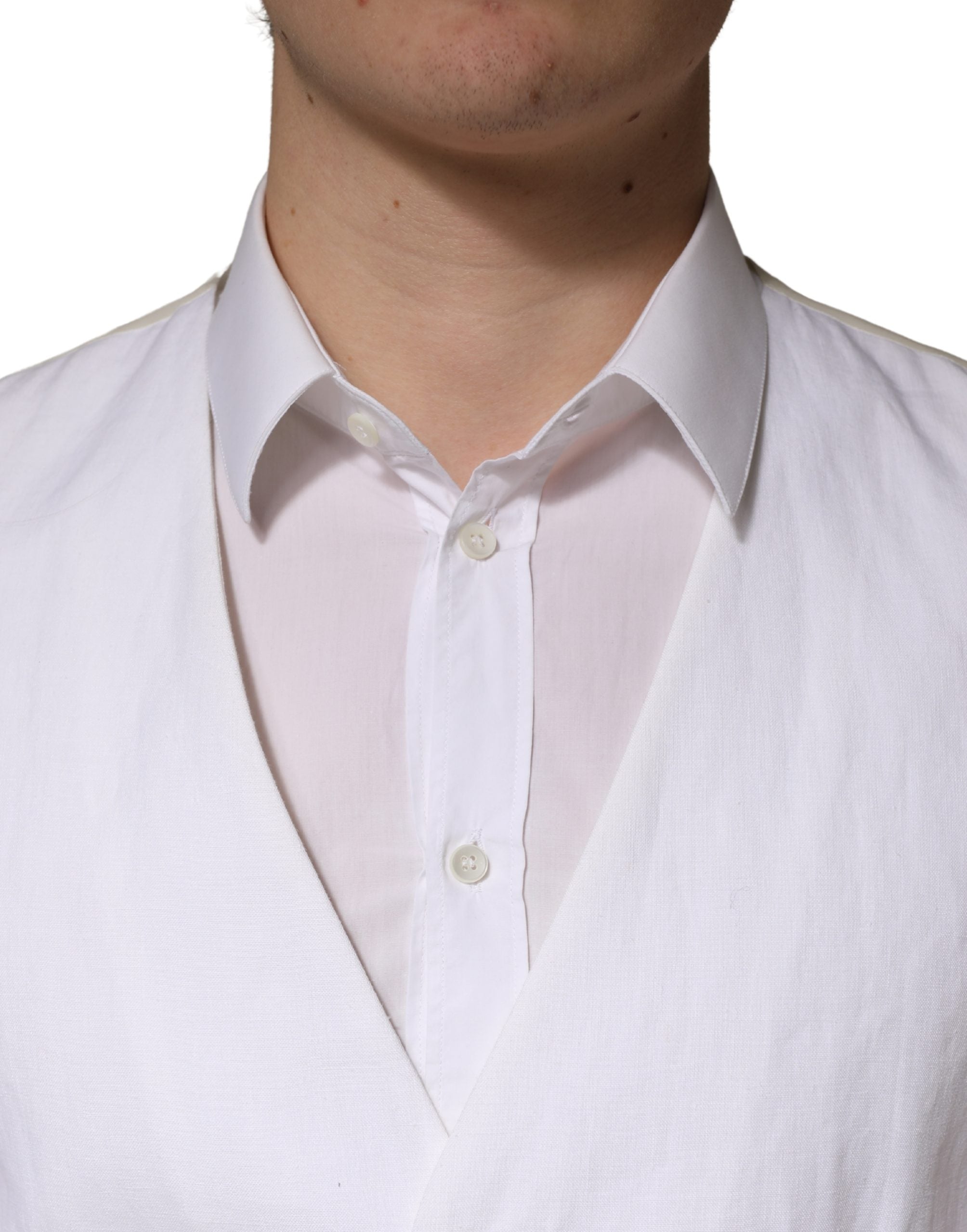 Dolce & Gabbana White SARTORIA Linen 2 Piece Men Formal Suit Dolce & Gabbana
