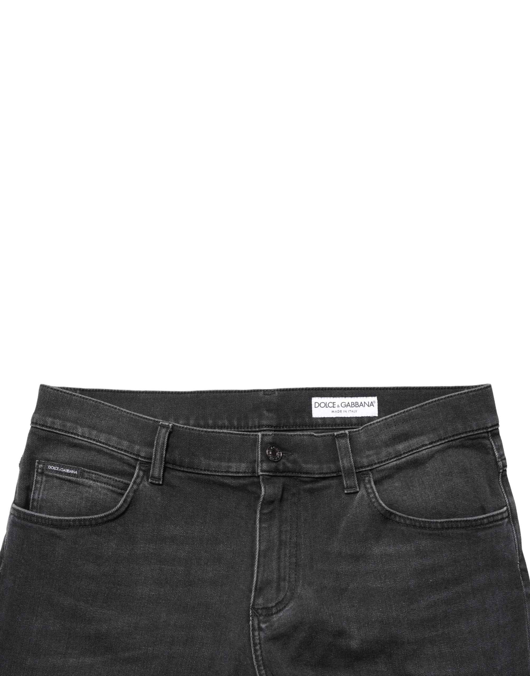 Dolce & Gabbana Black Cotton Stretch Regular SkinnyDenim Jeans Dolce & Gabbana