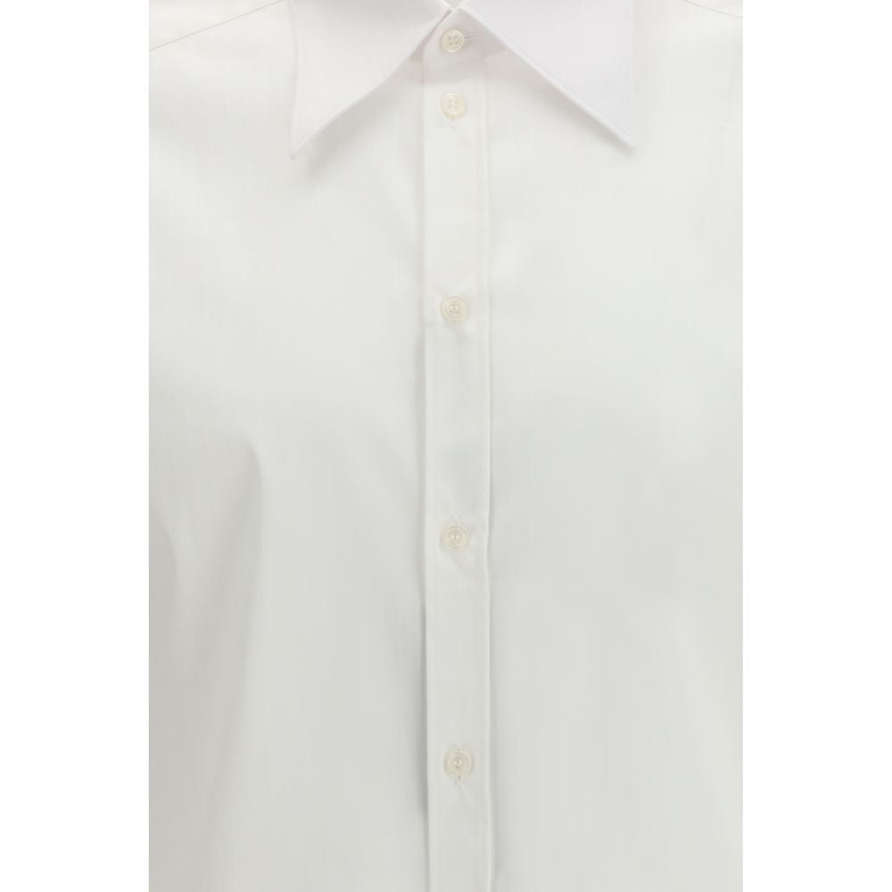 Dolce & Gabbana White Alpaca Vicugna Pacos Dress Shirt Dolce & Gabbana