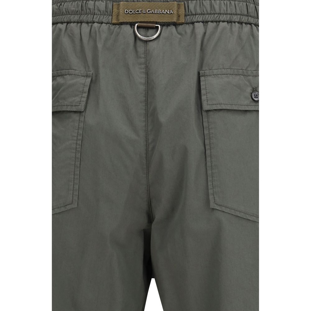 Dolce & Gabbana Gray Cotton Bermuda Shorts Dolce & Gabbana