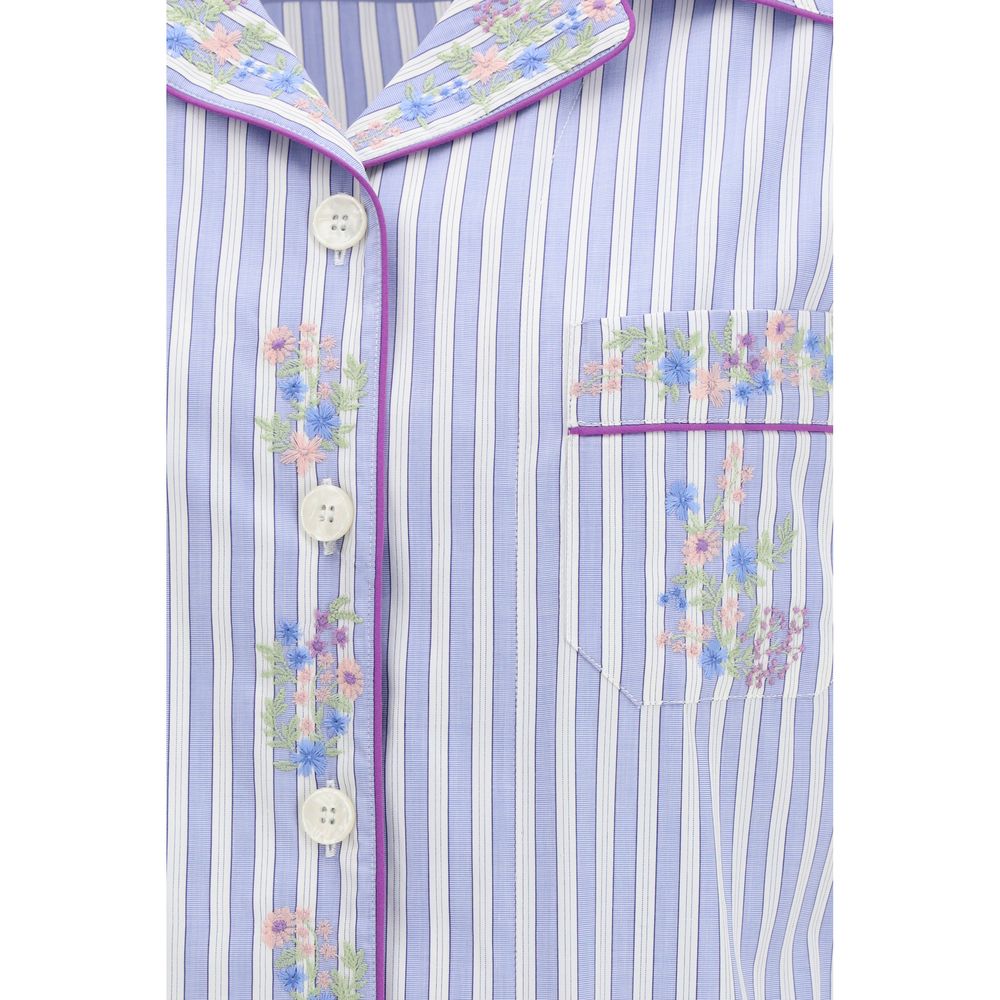 Dolce & Gabbana Blue Cotton Shortsleeve Shirt Dolce & Gabbana