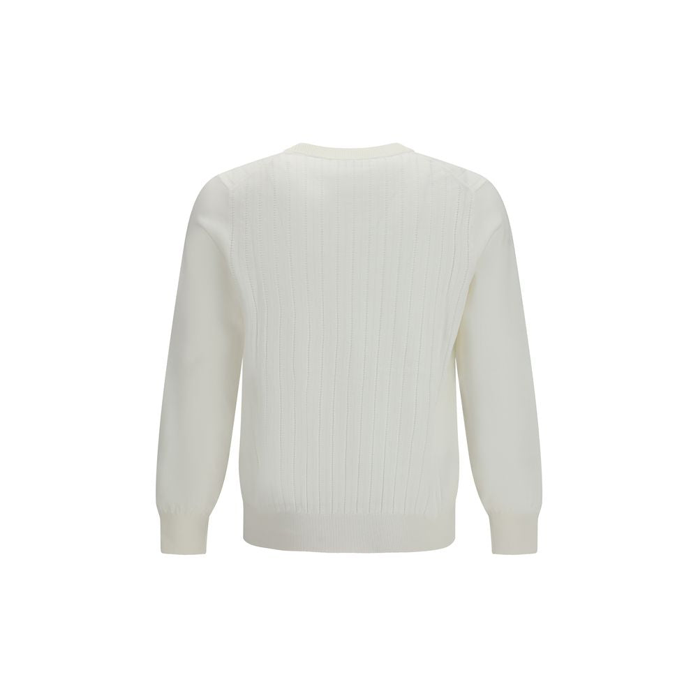 Brunello Cucinelli White Cotton Sweatshirt Brunello Cucinelli