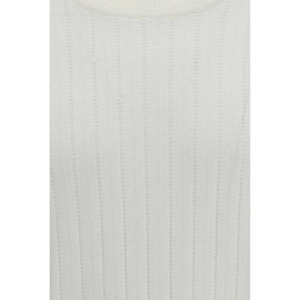 Brunello Cucinelli White Cotton Sweatshirt Brunello Cucinelli