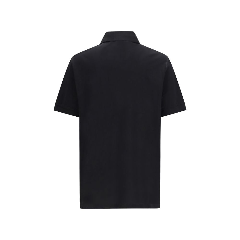 Dolce & Gabbana Black Cotton Polo Shirt Dolce & Gabbana