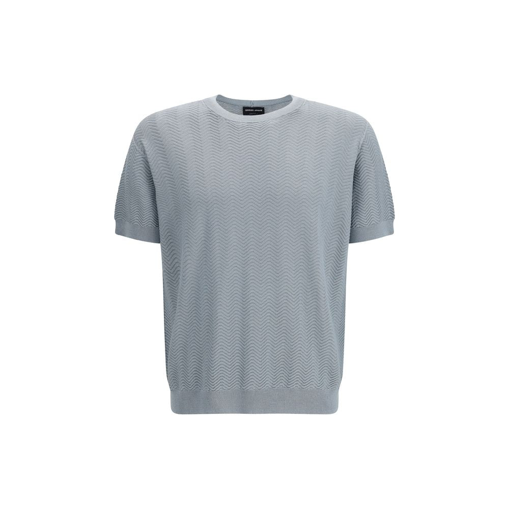 Giorgio Armani Gray Silk Sweatshirt Giorgio Armani