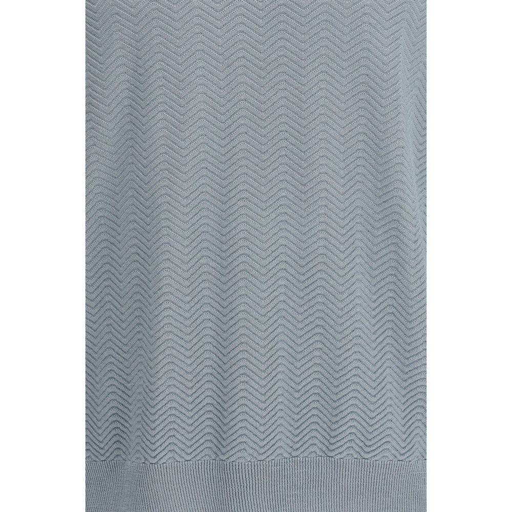 Giorgio Armani Gray Silk Sweatshirt Giorgio Armani