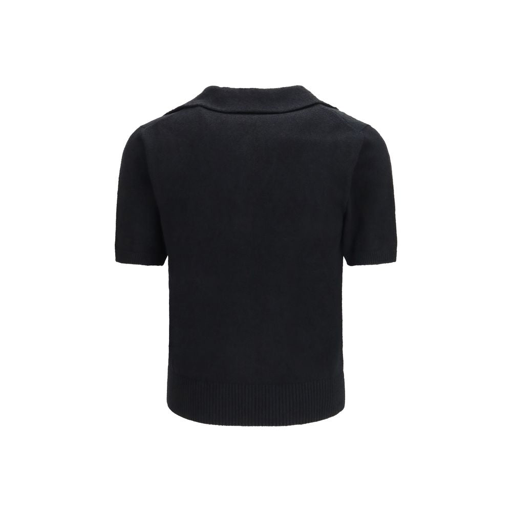 Dolce & Gabbana Black Cotton Polo Shirt Dolce & Gabbana