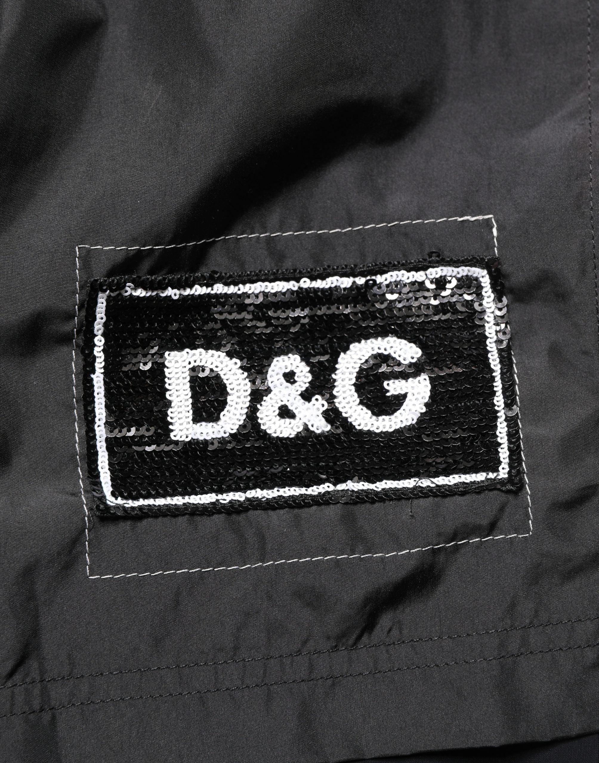 Dolce & Gabbana Black Polyester Drawstring Men Shorts Swimwear Dolce & Gabbana