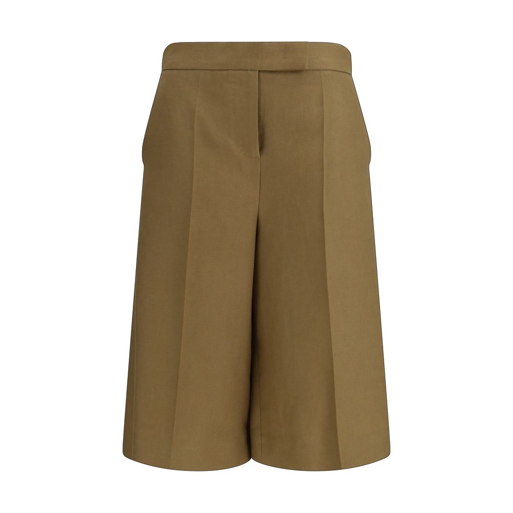 Max Mara Bicolor Linen Bermuda Shorts Max Mara