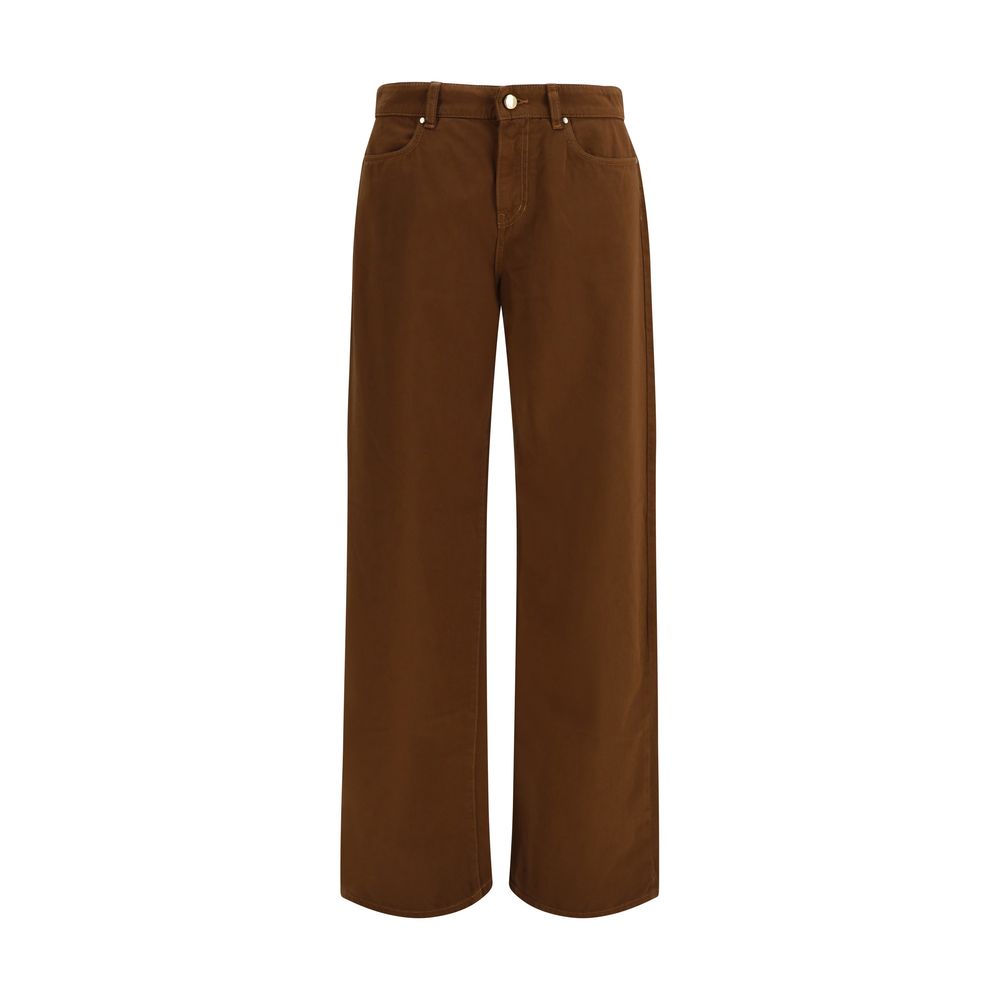 Max Mara Brown Cotton Pants Max Mara
