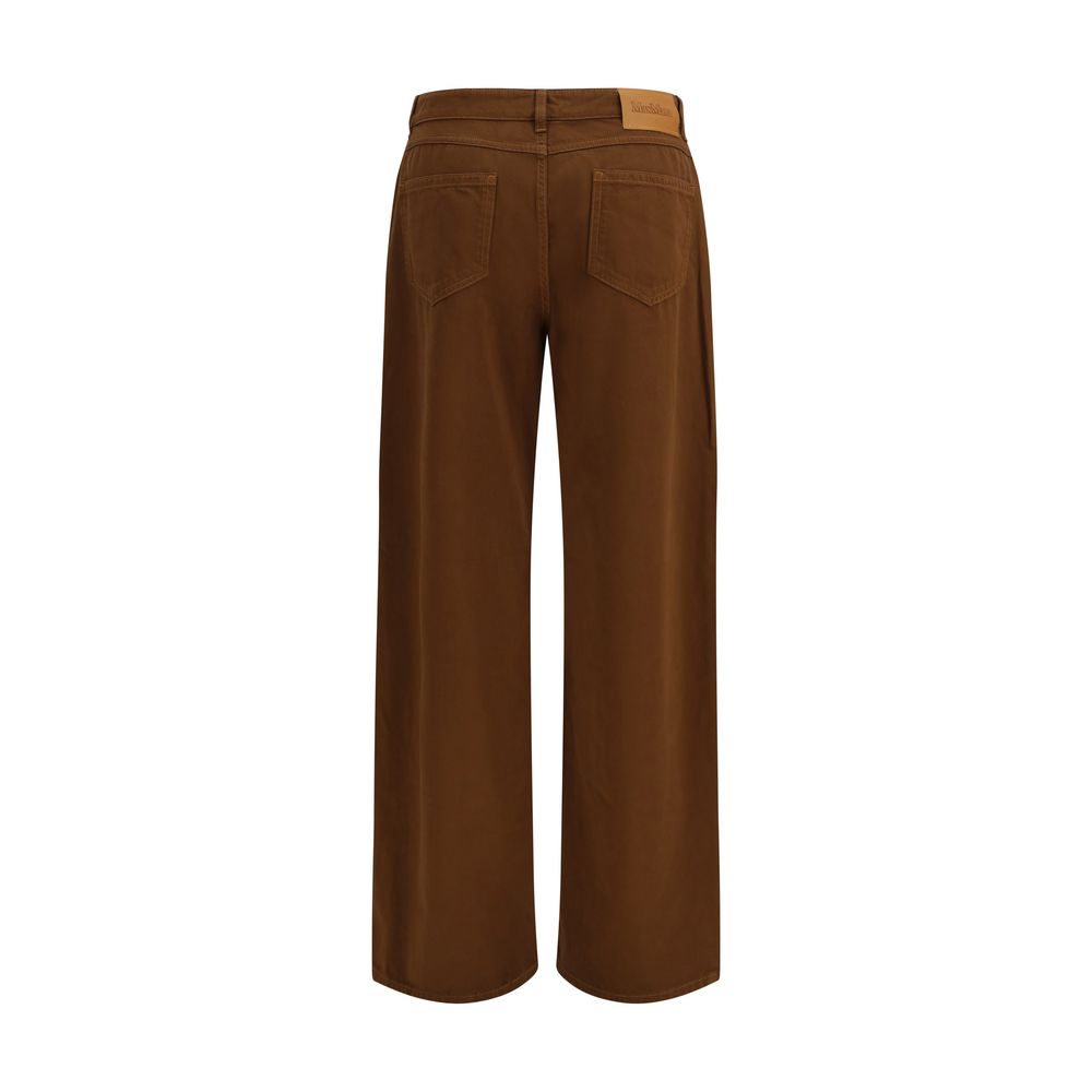 Max Mara Brown Cotton Pants Max Mara