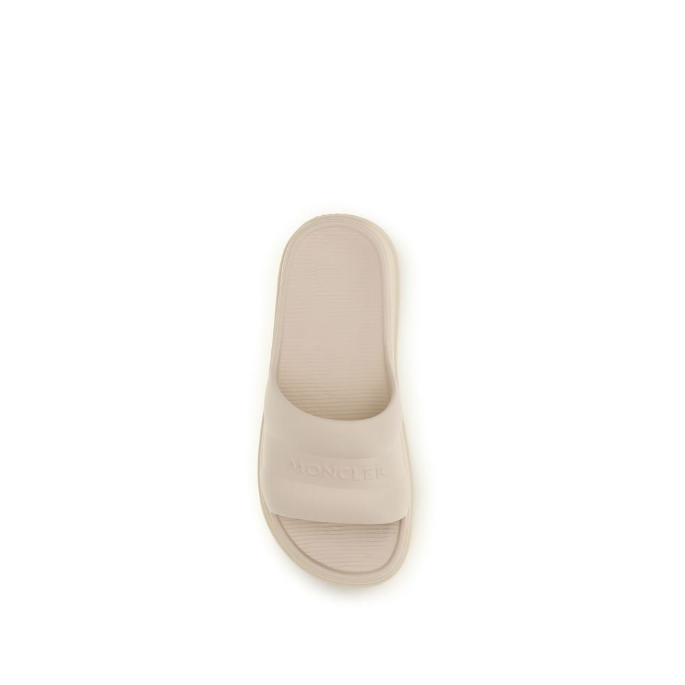 Moncler Beige Rubber Slippers Moncler