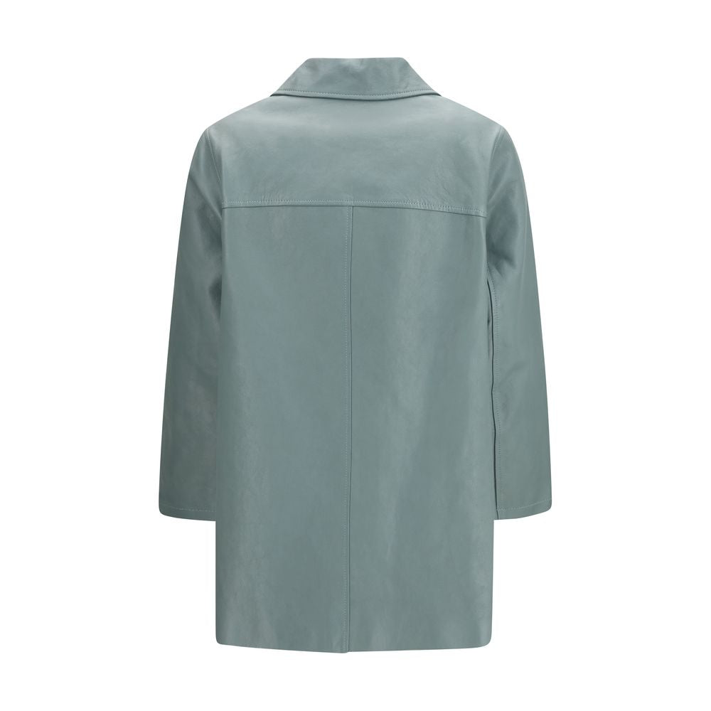 Chloé Blue Lamb Leather Leather Jacket Chloé