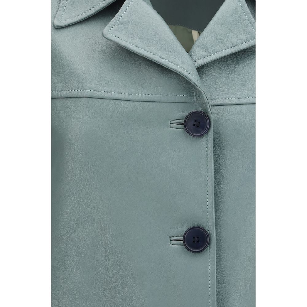 Chloé Blue Lamb Leather Leather Jacket Chloé
