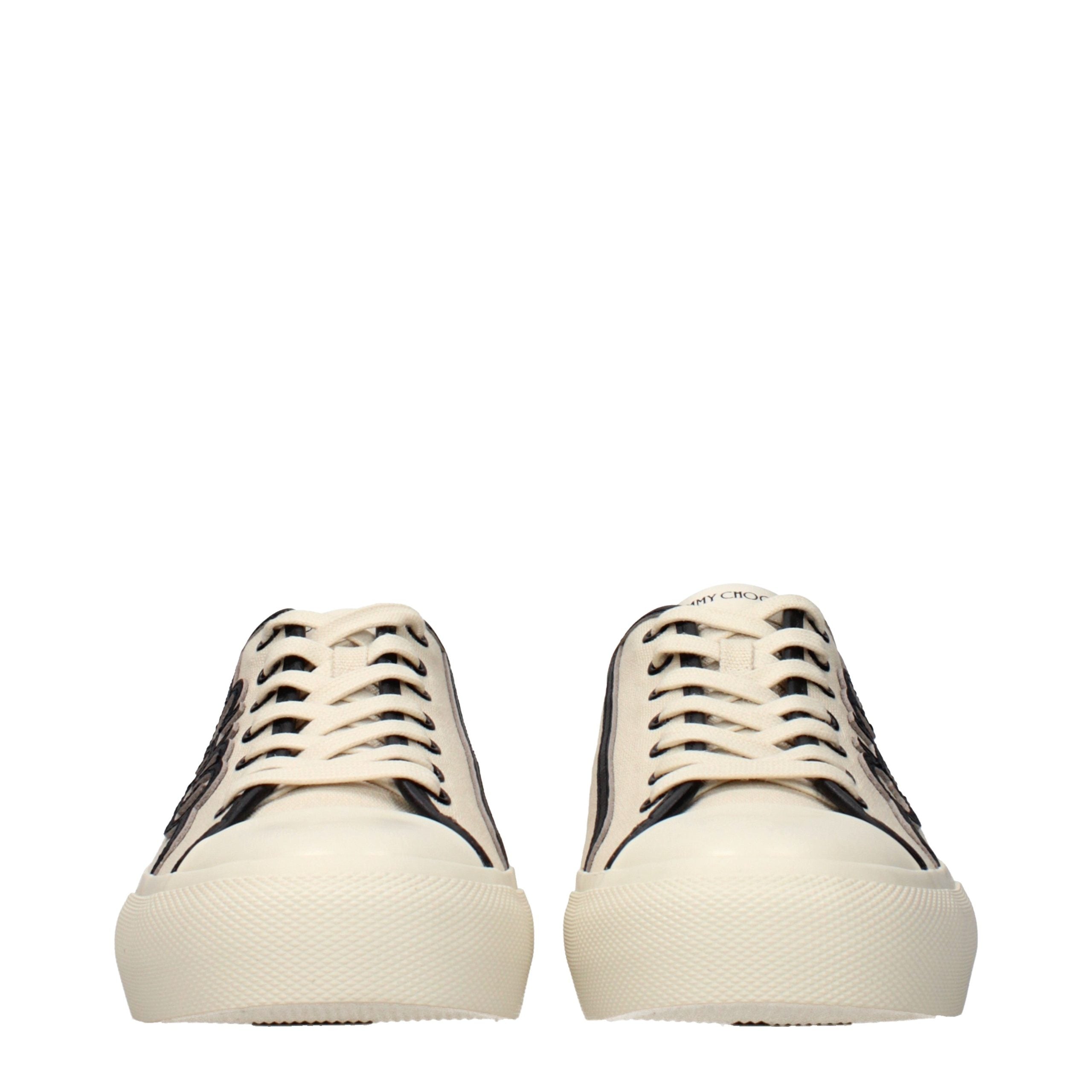 Jimmy Choo Beige Fabric Low Top Sneakers Jimmy Choo