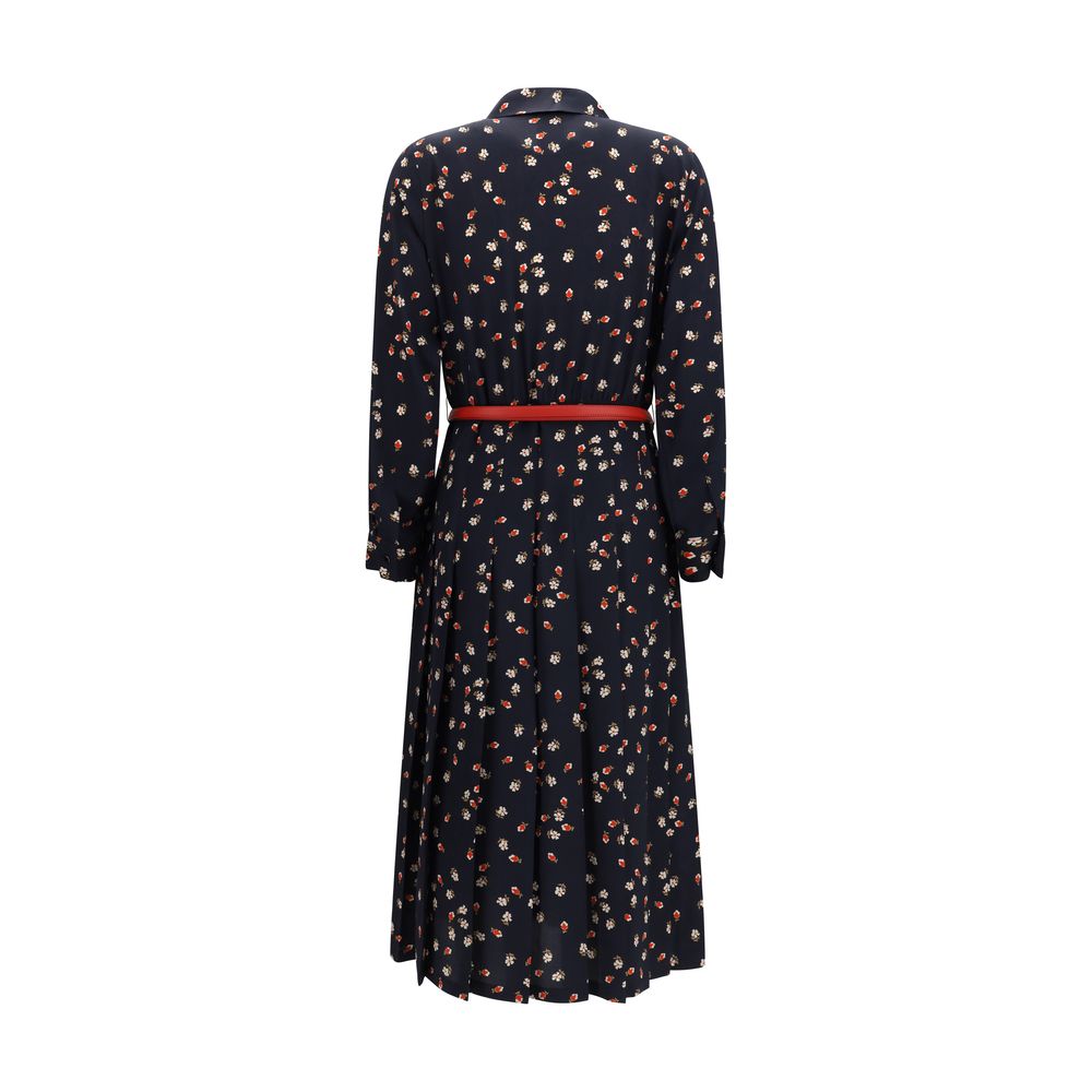 Max Mara Blue Silk Casual Dress Max Mara
