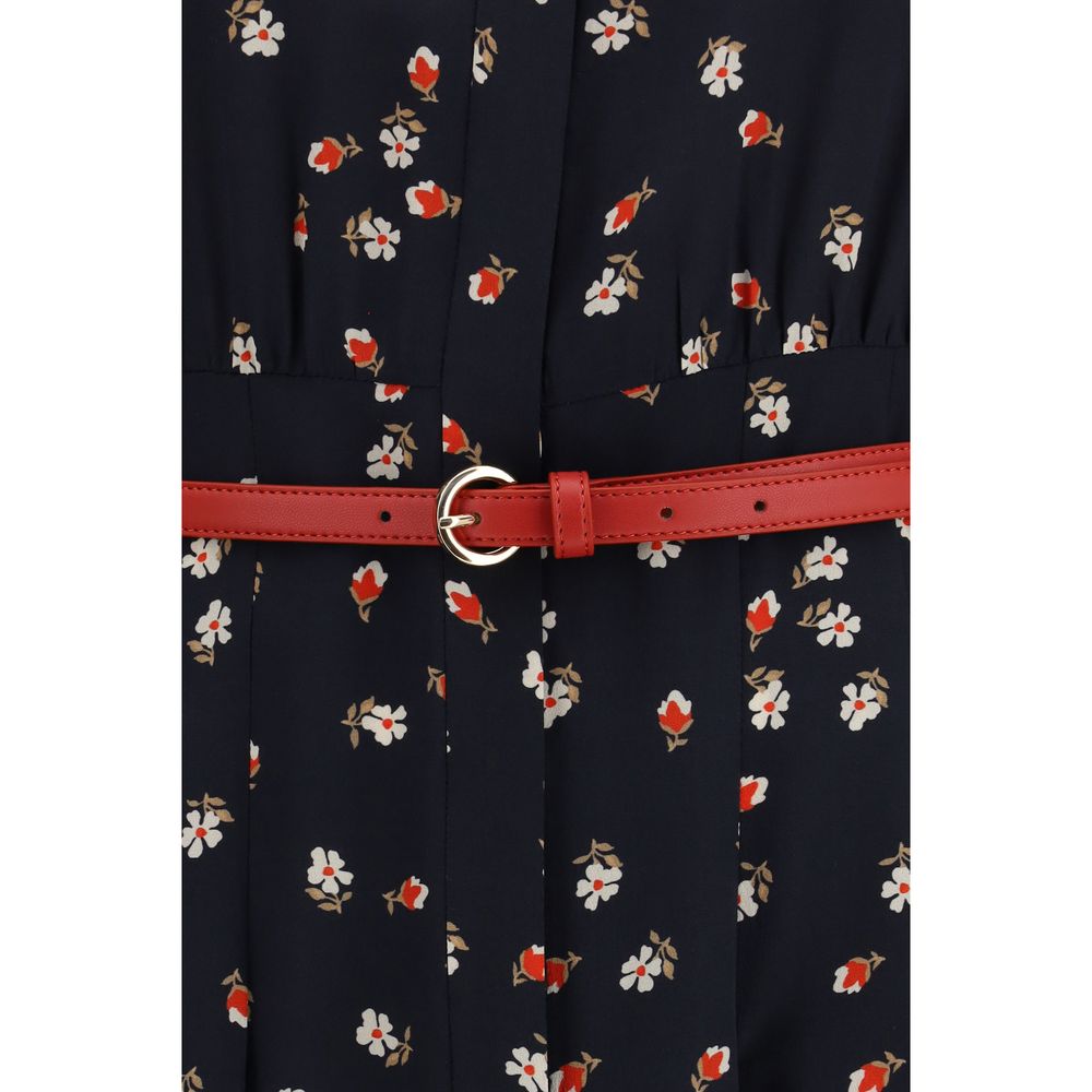 Max Mara Blue Silk Casual Dress Max Mara