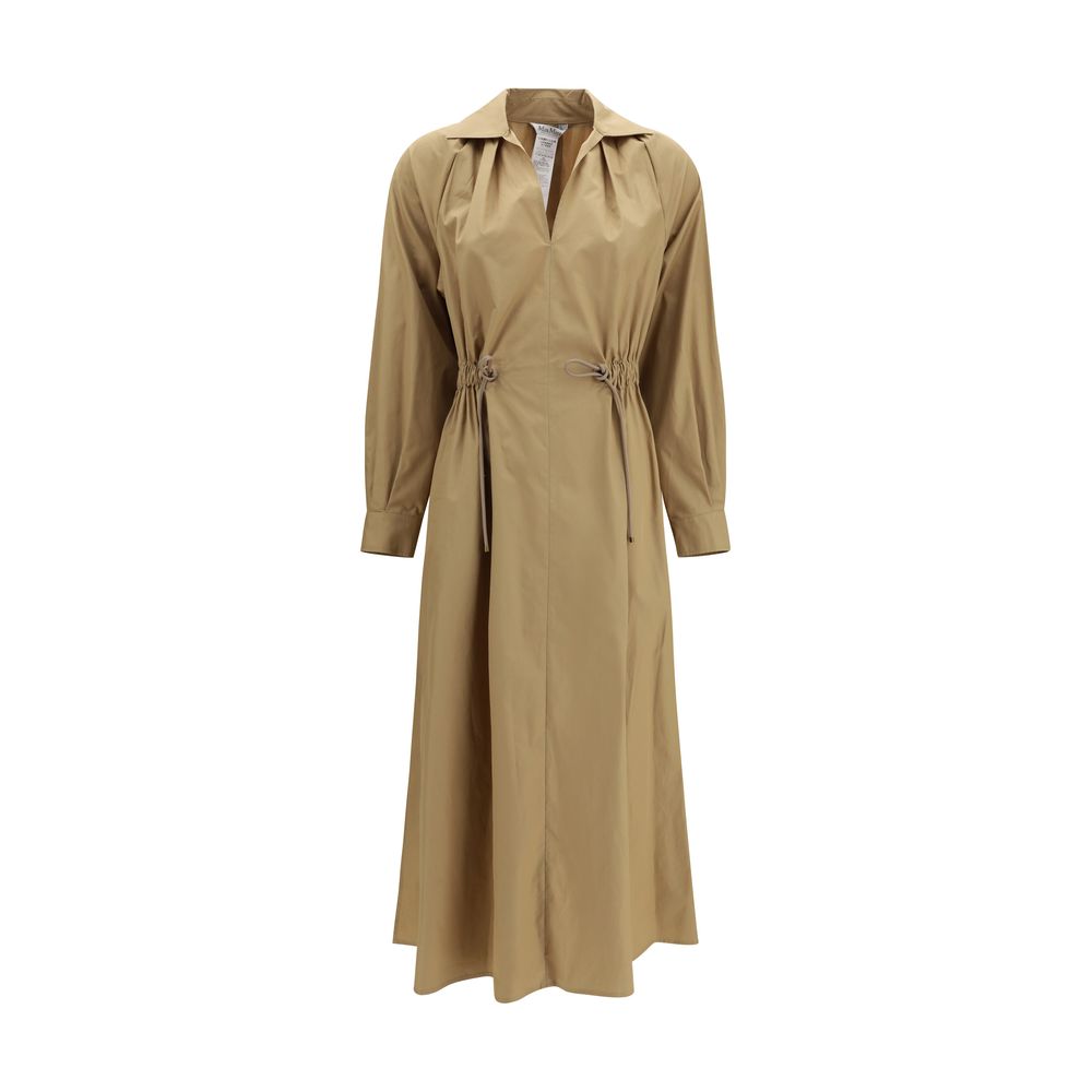 Max Mara Beige Cotton Casual Dress Max Mara
